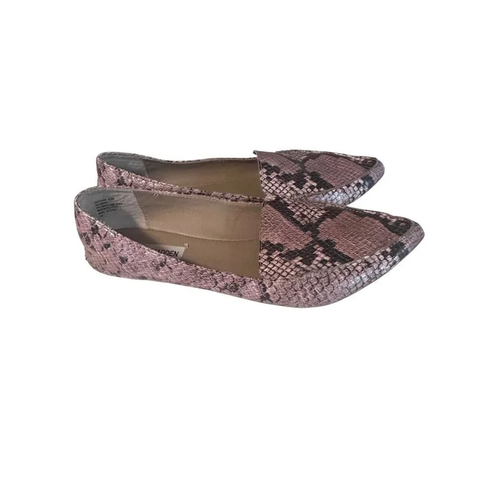 Steve Madden brown snake print flats size 8.5 M - Picture 3 of 6